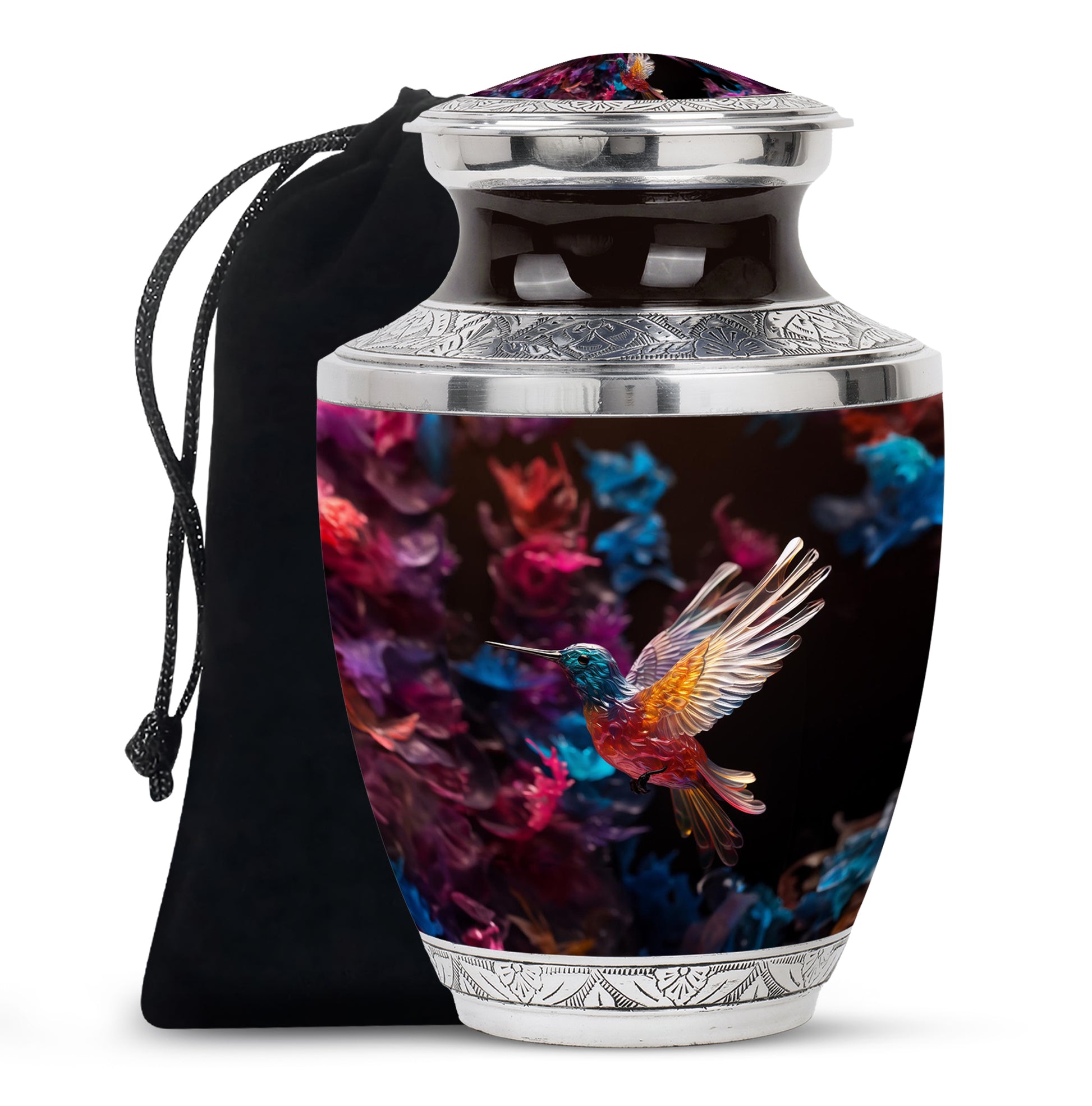 Flying Hummingbird Cremation Urn - Beautiful Funeral Urn For Adults Ashes