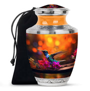 Green Hummingbird Funeral Urn - Large Funeral Urn For Human Ashes