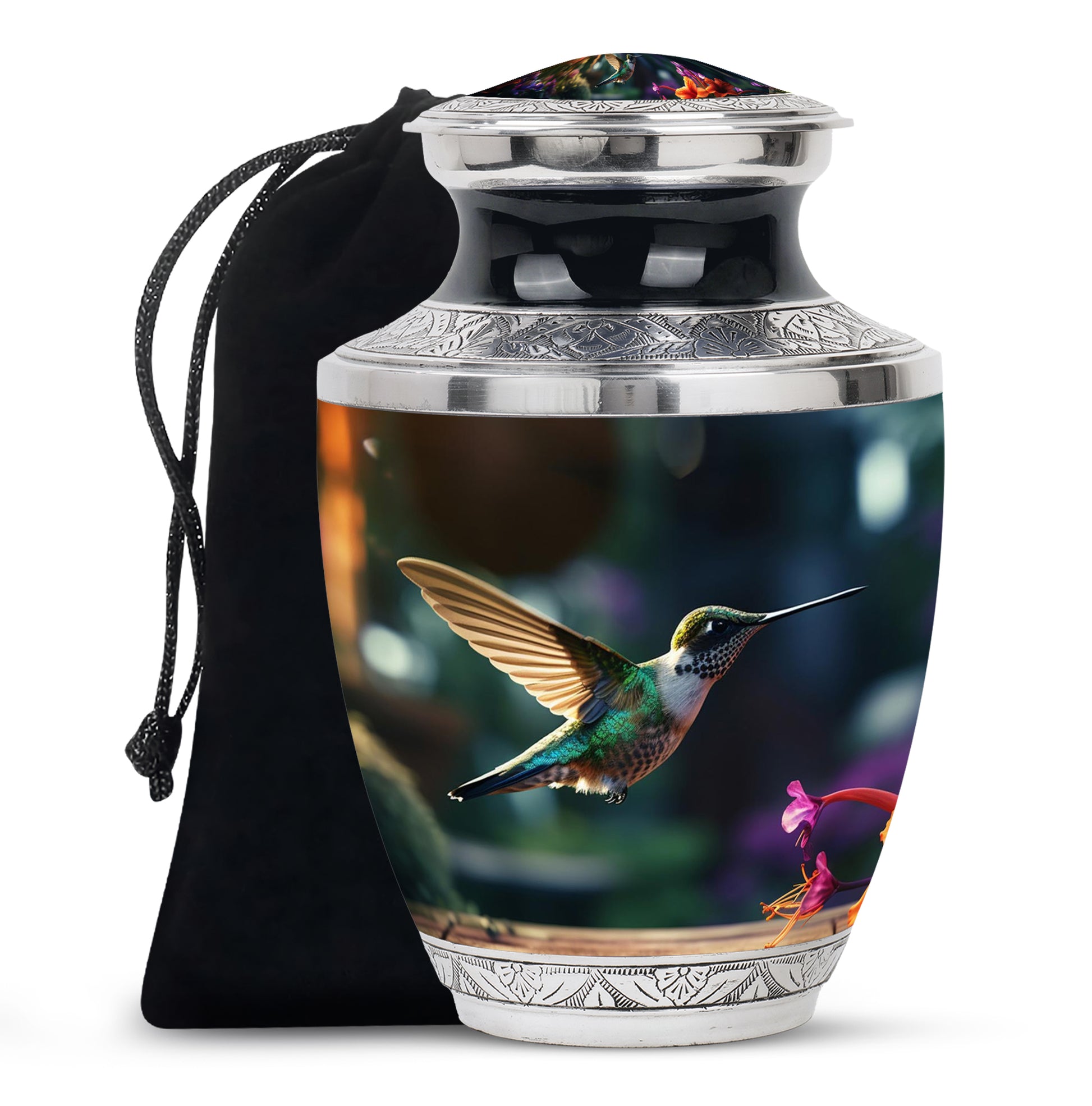 Hummingbird Funeral Urn - Large Memorial Urn For Male & Female