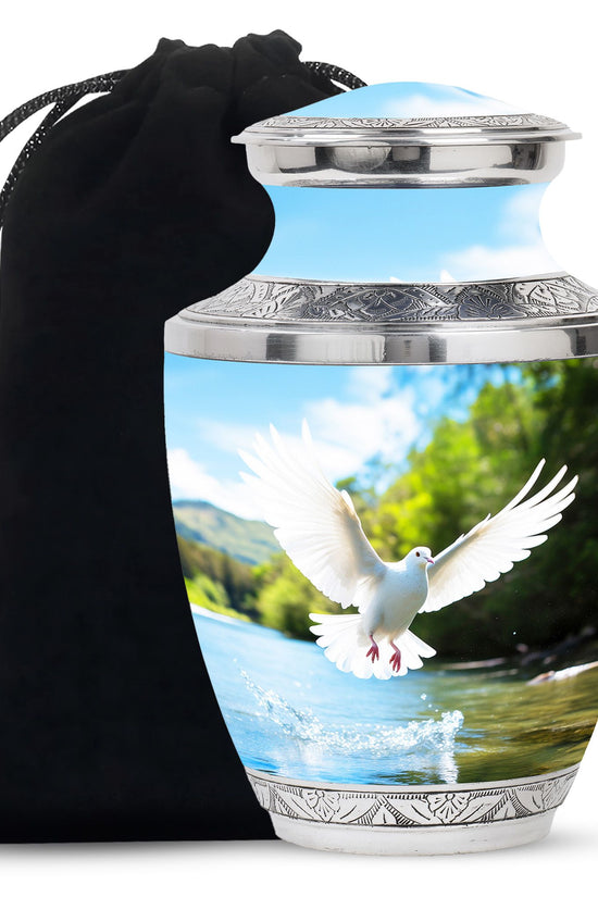 Nature Funeral Theme Urn - Dove Memorial Urn For Loved Ones