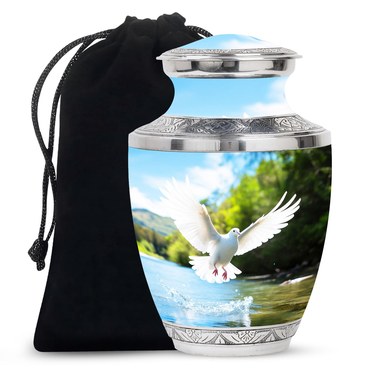 Nature Funeral Theme Urn - Dove Memorial Urn For Loved Ones