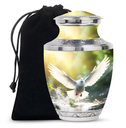 Dove Bird Memorial Urn For Ashes - Cremation Urns For Human Ashes Adult