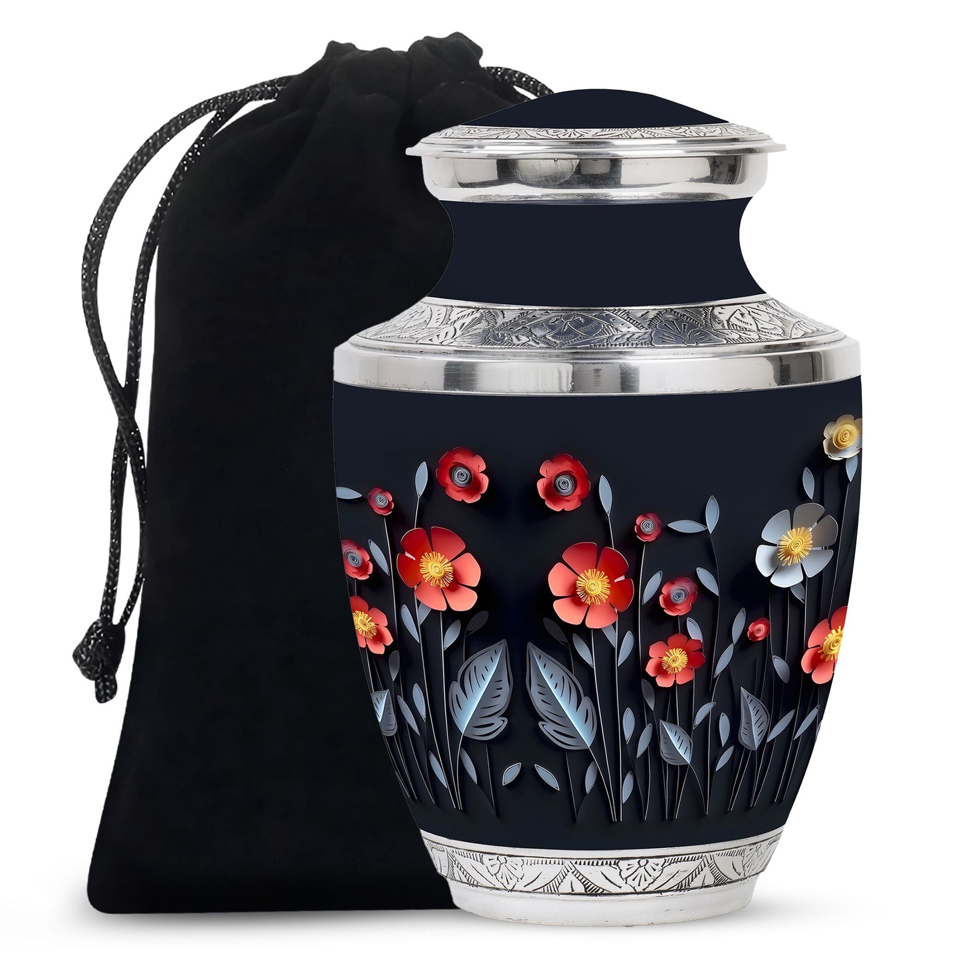 Origami Paper Flower Theme - Artistic Memorial Urn For Human Ashes