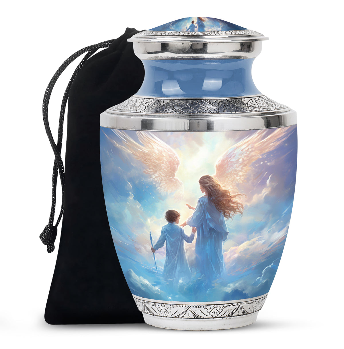 Angel Heaven Memorial Urn - Guardian Angel Cremation Urn For Adult Ashes