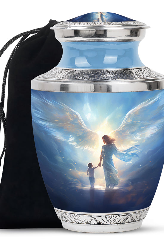 Divine Angel Light Memorial Urn - Spiritual Cremation Urn For Loved Ones