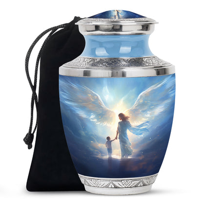 Divine Angel Light Memorial Urn - Spiritual Cremation Urn For Loved Ones
