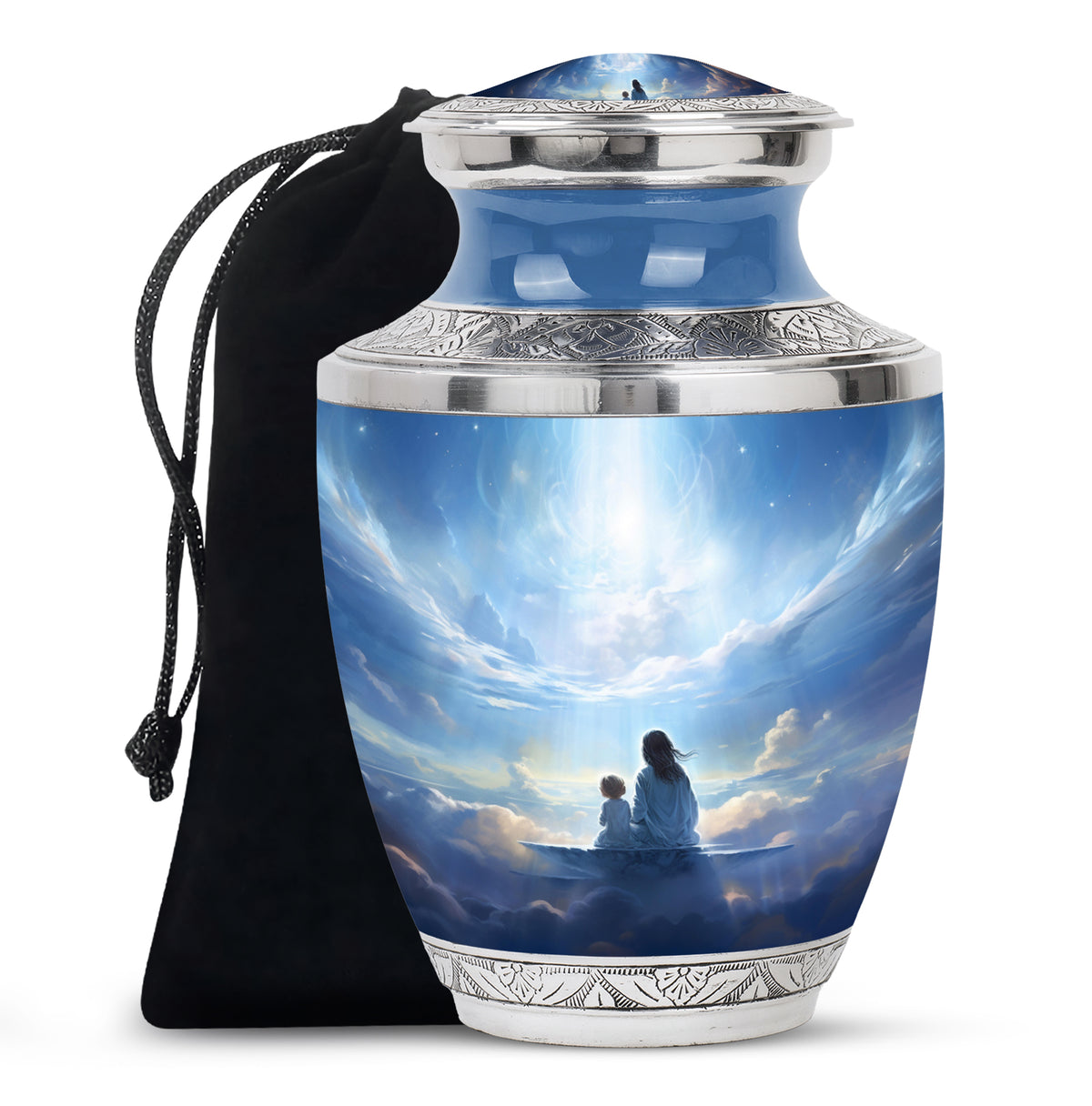 Heaven Cloud Memorial Urn - Peaceful Angel Cremation Urn For Male & Female