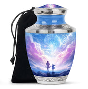 Peaceful Sky Memorial Urn - Heavenly Angel Cremation Urn For Loved Ones