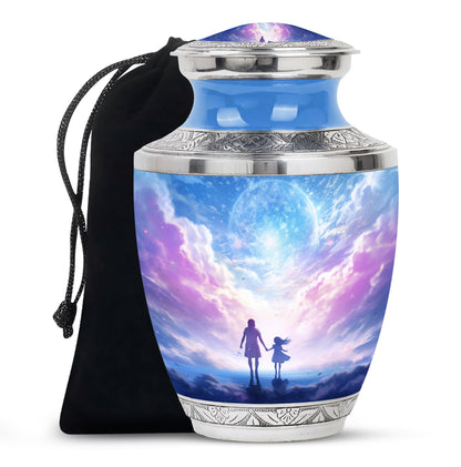 Peaceful Sky Memorial Urn - Heavenly Angel Cremation Urn For Loved Ones