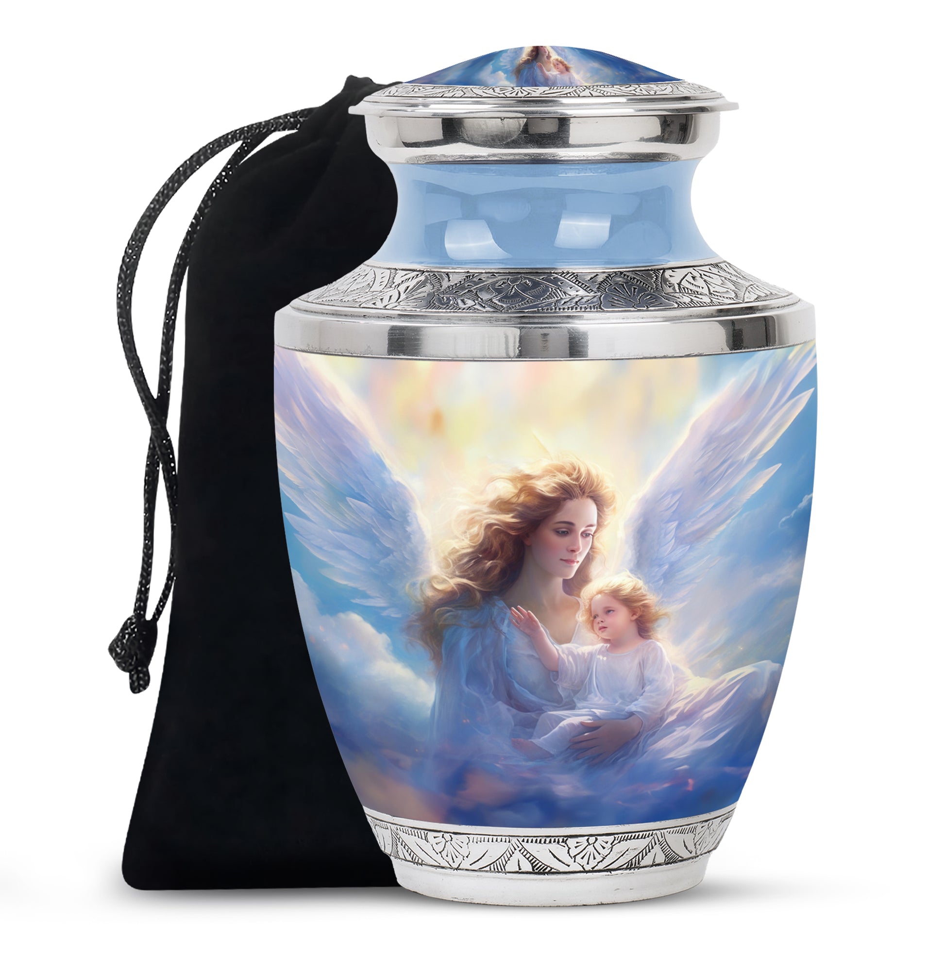 Guardian Angel Memorial Urn - Spiritual Cremation Urn For Human Ashes