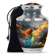 Flame Wing Angel Memorial Urn - Dark Cremation Urn For Male & Female