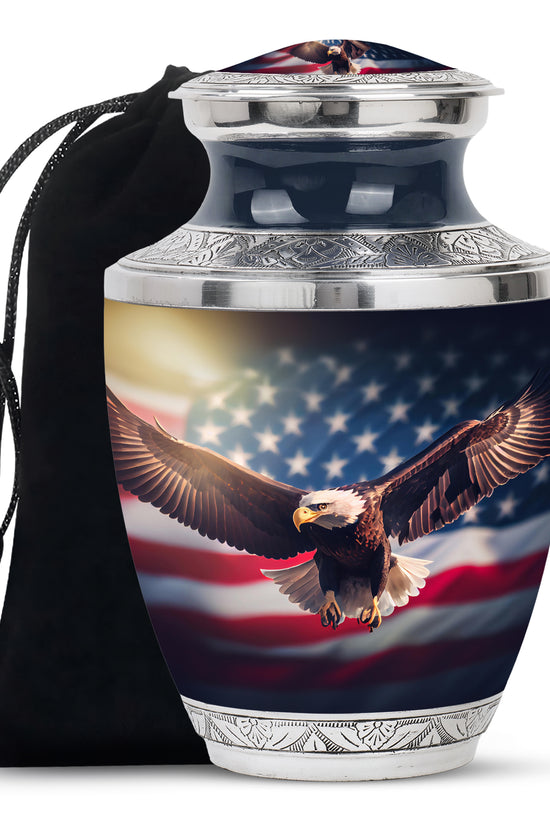 American Tribute Cremation Urn - Military Funeral Urn For Male & Female