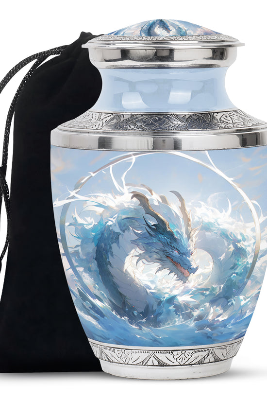 BlueImperial Dragon Memorial Urn For Human Ashes - Decorative Funeral Urn