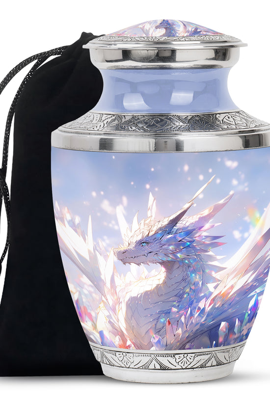 Crystal Dragon Spirit Funeral Urn For Human Ashes - Decorative Burial Urn