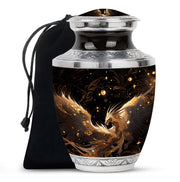 Celestial Silver Dragon Funeral Urn For Adults - Premium Aluminium Urn