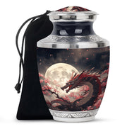 Red Dragon Funeral Urn - Beautiful Theme Memorial Urn For Loved Ones