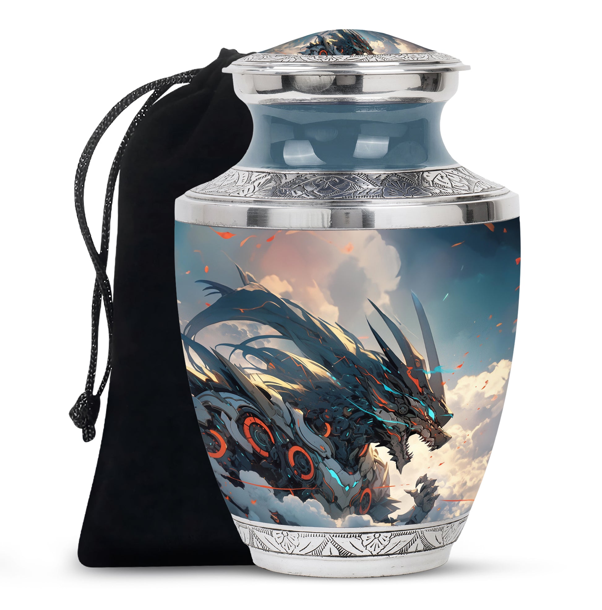 Dragon Warrior Memorial Urn For Adults - Premium Funeral Urn For Adult Ashes