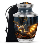 Golden Dragon Treasure Funeral Urn For Ashes - Luxury Memorial Urn