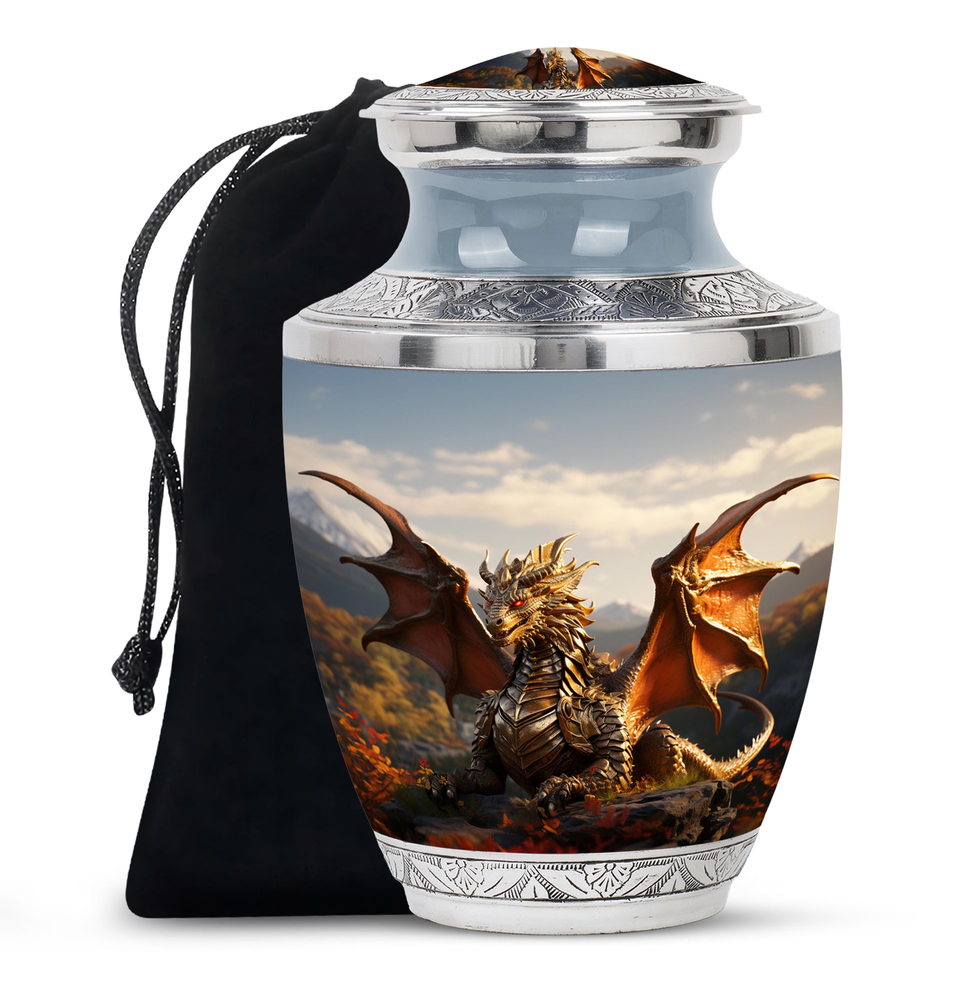 Dragon Heaven Memorial Urn For Adults - Elegant Cremation Urn For Adults