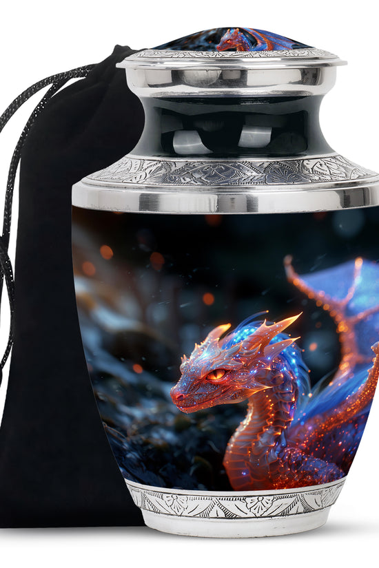Golden Dragon Wings Cremation Urn For Adults - Artistic Funeral Urn