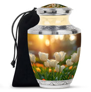 Peaceful Tulip Funeral Urn - Large Memorial Urn For Human Ashes