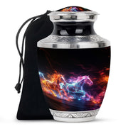 Horse Tribute Cremation Urn - Aluminium Cremation Urn For Burial