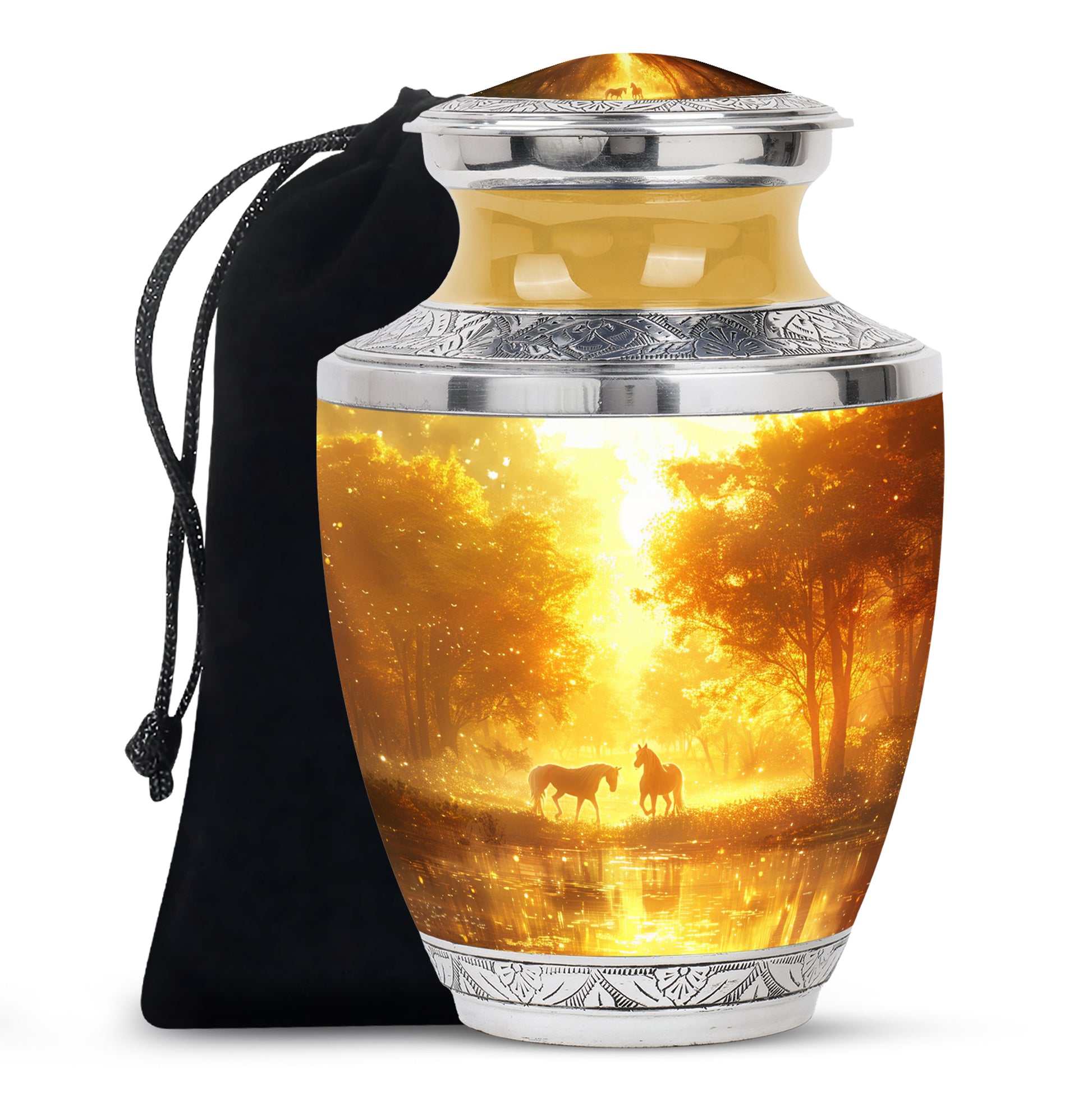 Horse Funeral Urn For Ashes - Divine Memorial Urn For Human Ashes