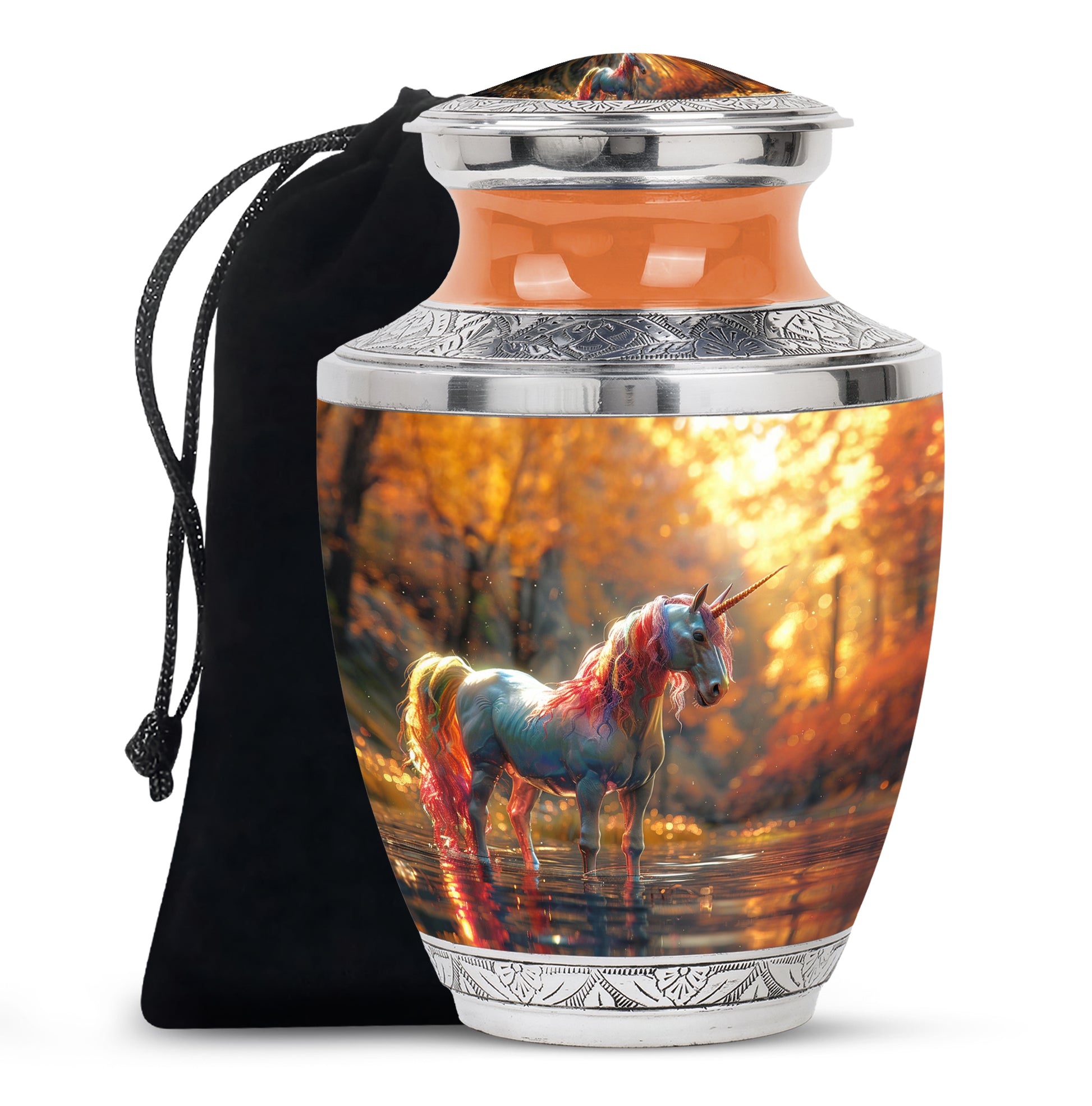Mystical Unicorn Cremation Urn - Fantasy Memorial Urn For Adult Ashes