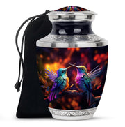 Colorful Hummingbird Funeral Urn - Couple Ashes Urn For Loved Ones