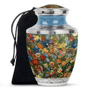 Nature Blossom Funeral Urn For Human Ashes - Artistic Floral Landscape Urn