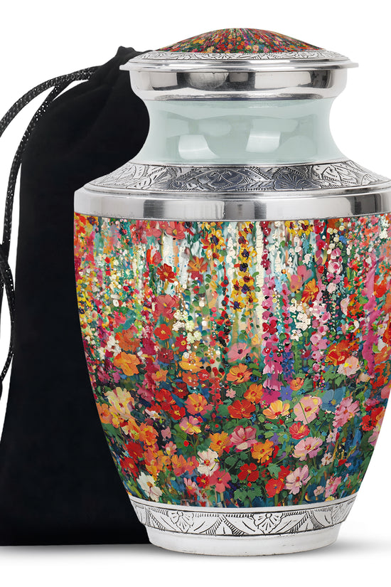 Artistic Flower Memorial Urn - Cremation Urn For Adult Ashes