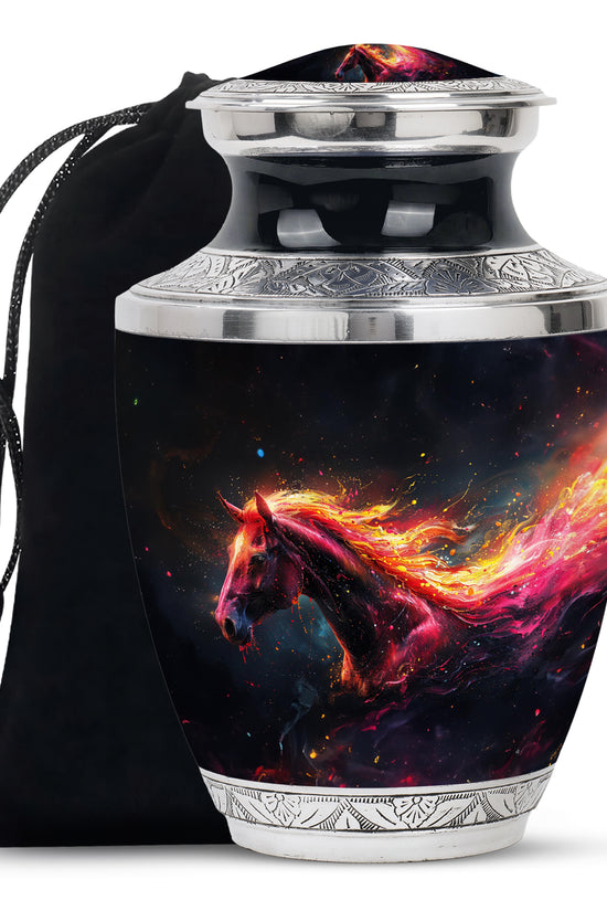 Horse Tribute Memorial Urn - Nature Tribute Funeral Urn For Ashes
