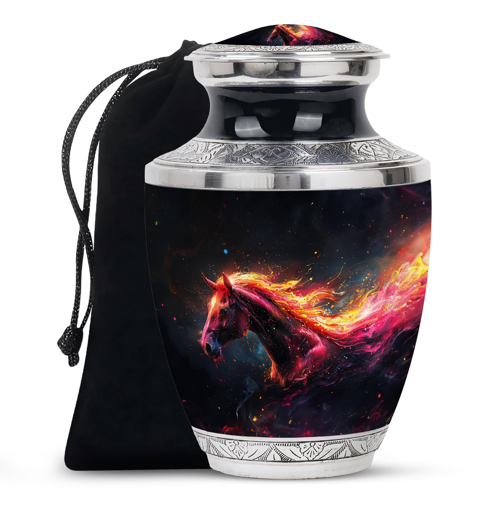 Horse Tribute Memorial Urn - Nature Tribute Funeral Urn For Ashes