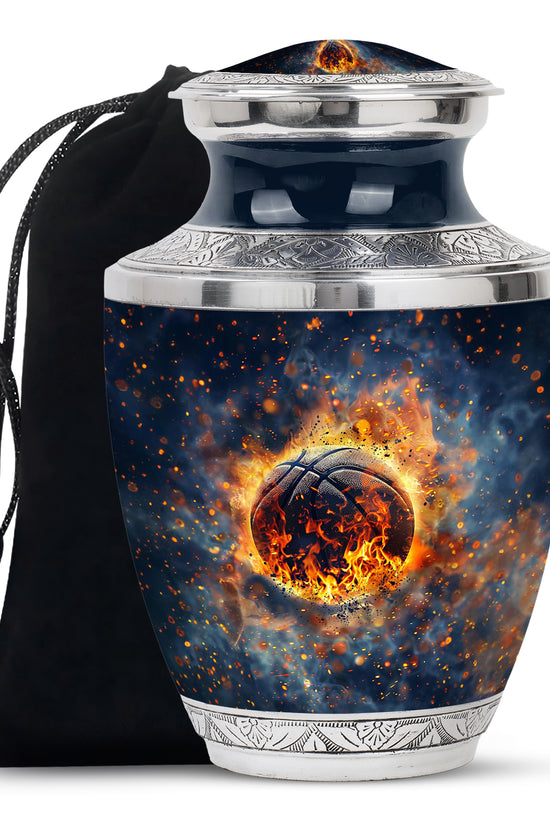Basketball Funeral Urn - Aluminum Urn For Human Ashes