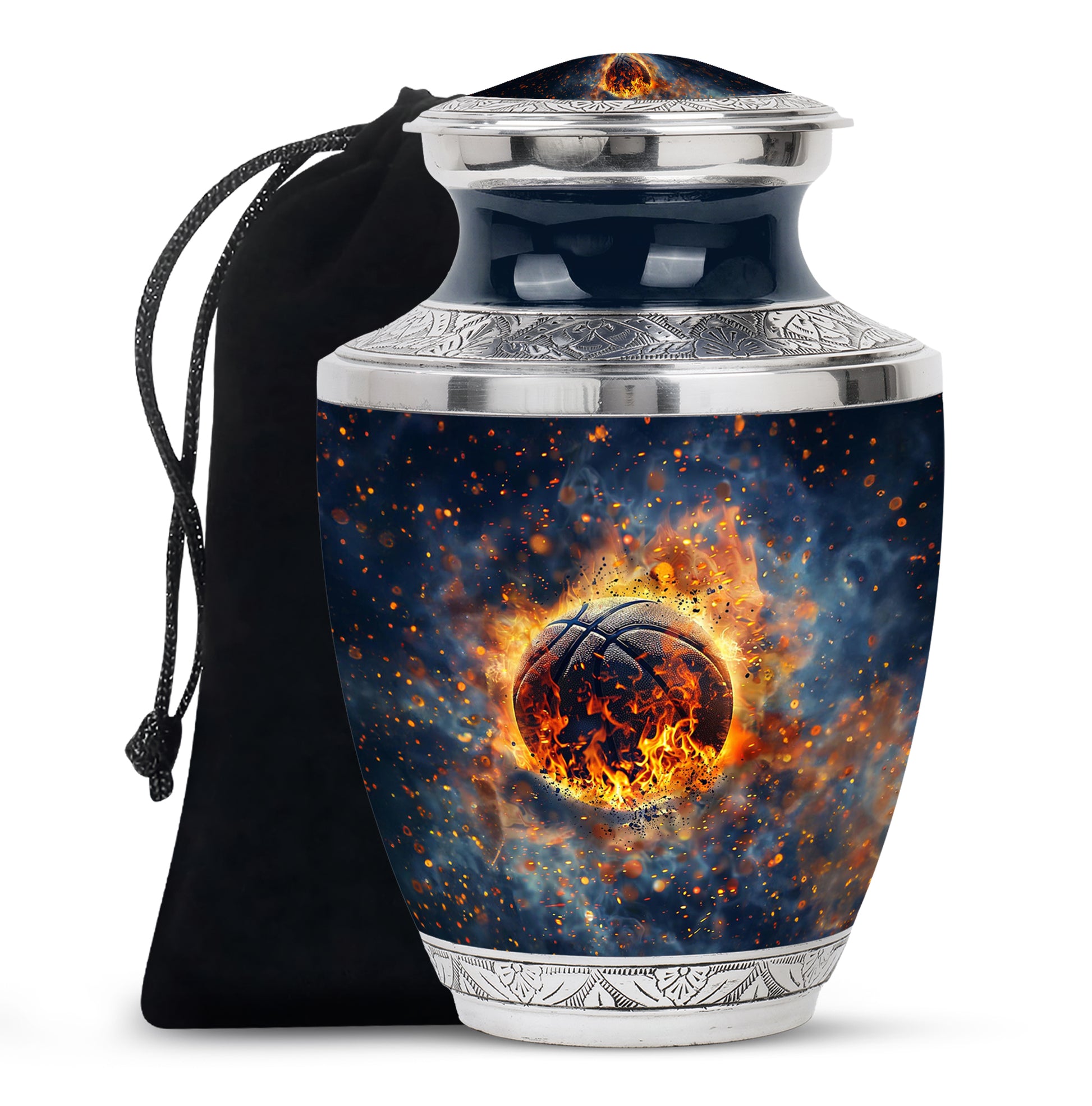 Basketball Funeral Urn - Aluminum Urn For Human Ashes