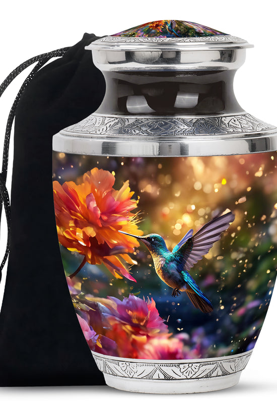 Nature Hummingbird Cremation Urn - Decorative Cremation Urn For Loved Ones