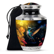 Blue Hummingbird Memorial Urn - Decorative Funeral Urn For Loved Ones
