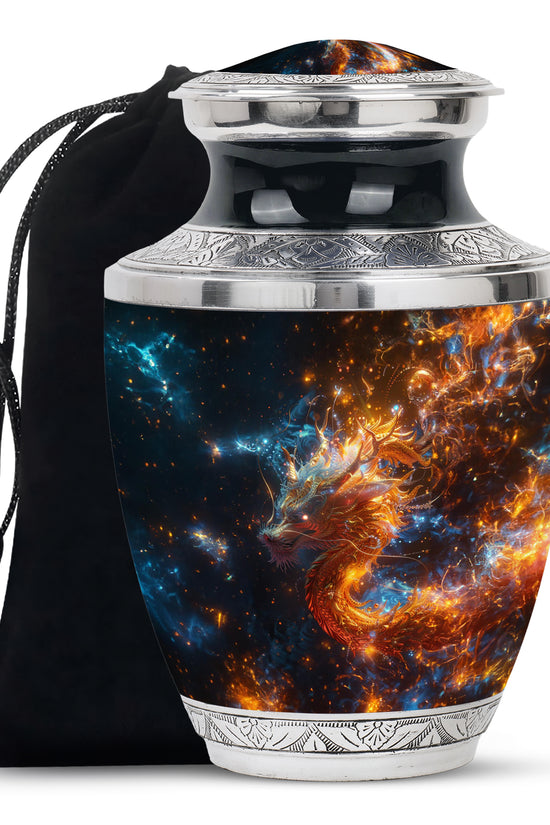 Royal Dragon King Memorial Urn For Human Ashes - Luxury Aluminium Urn