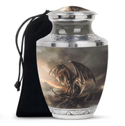 Dragon Storm Fantasy Memorial Urn - Artistic Aluminium Urn For Ashes