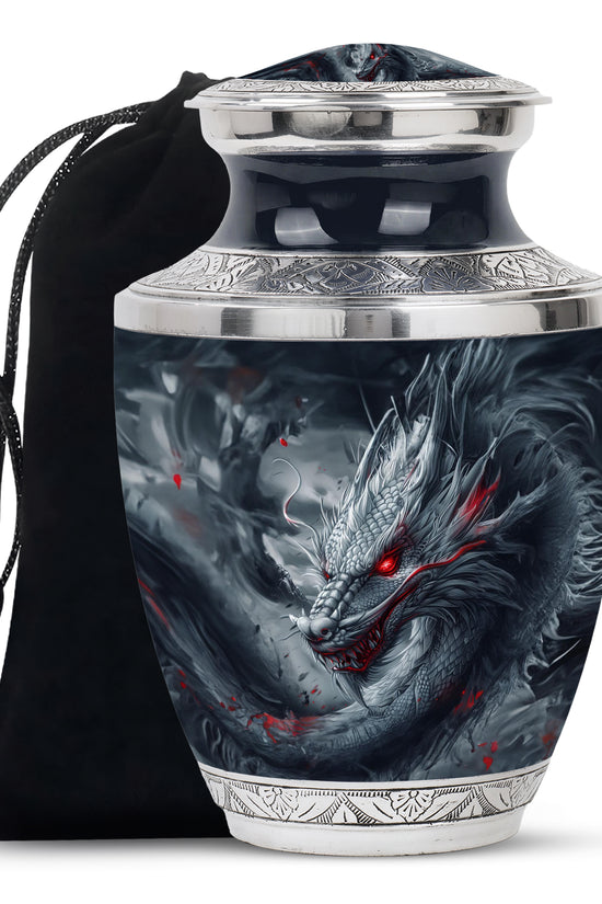 Dragon Funeral Urn For Human Ashes - Large Aluminium Urn For Adult Ashes