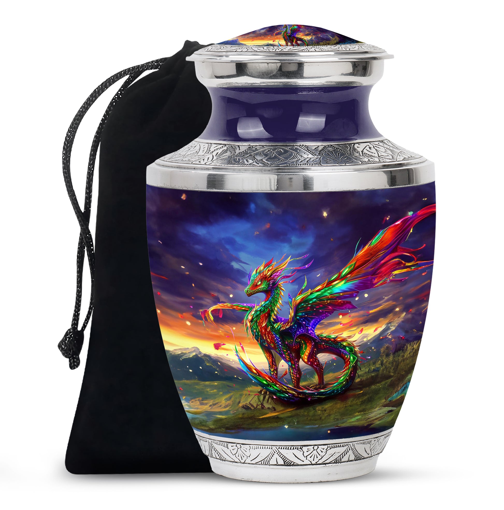 Dragon Universe Cremation Urn For Human Ashes - Celestial Memorial Urn