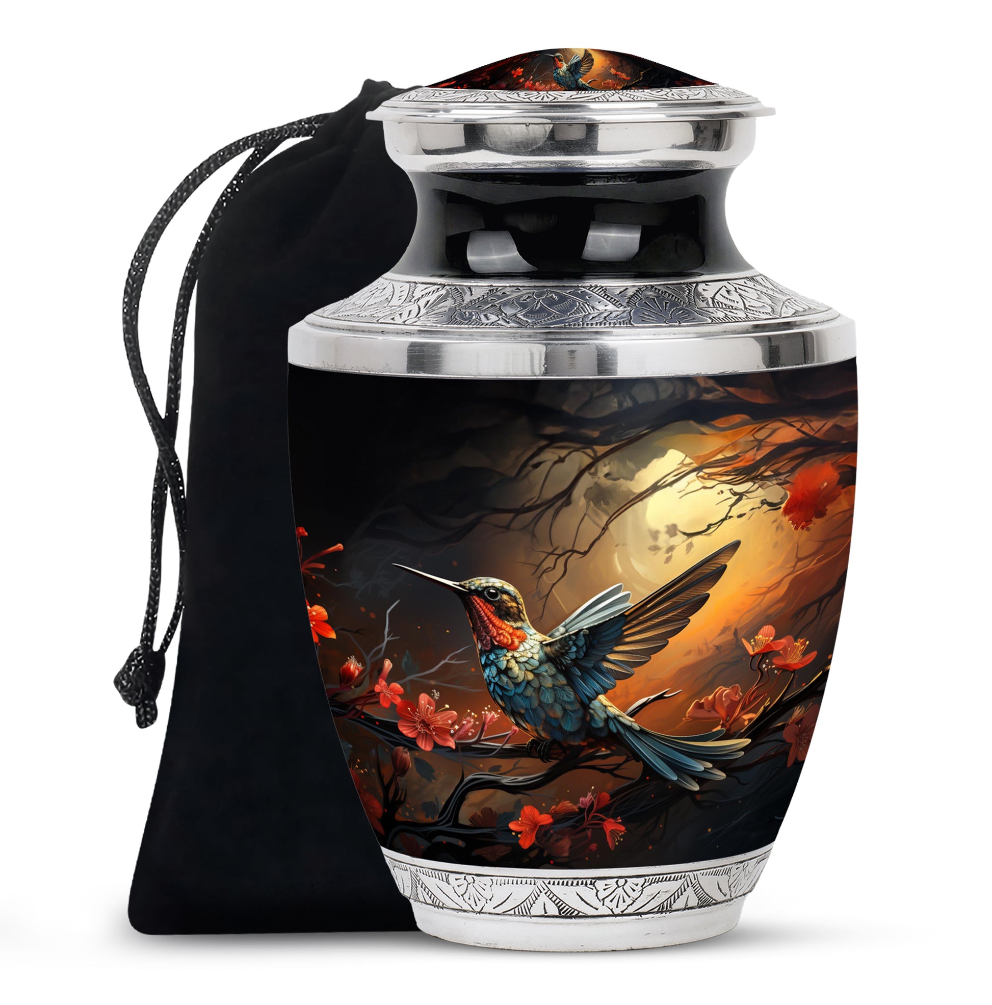 Nature Hummingbird Urn - Premium Memorial Urn For Human Ashes