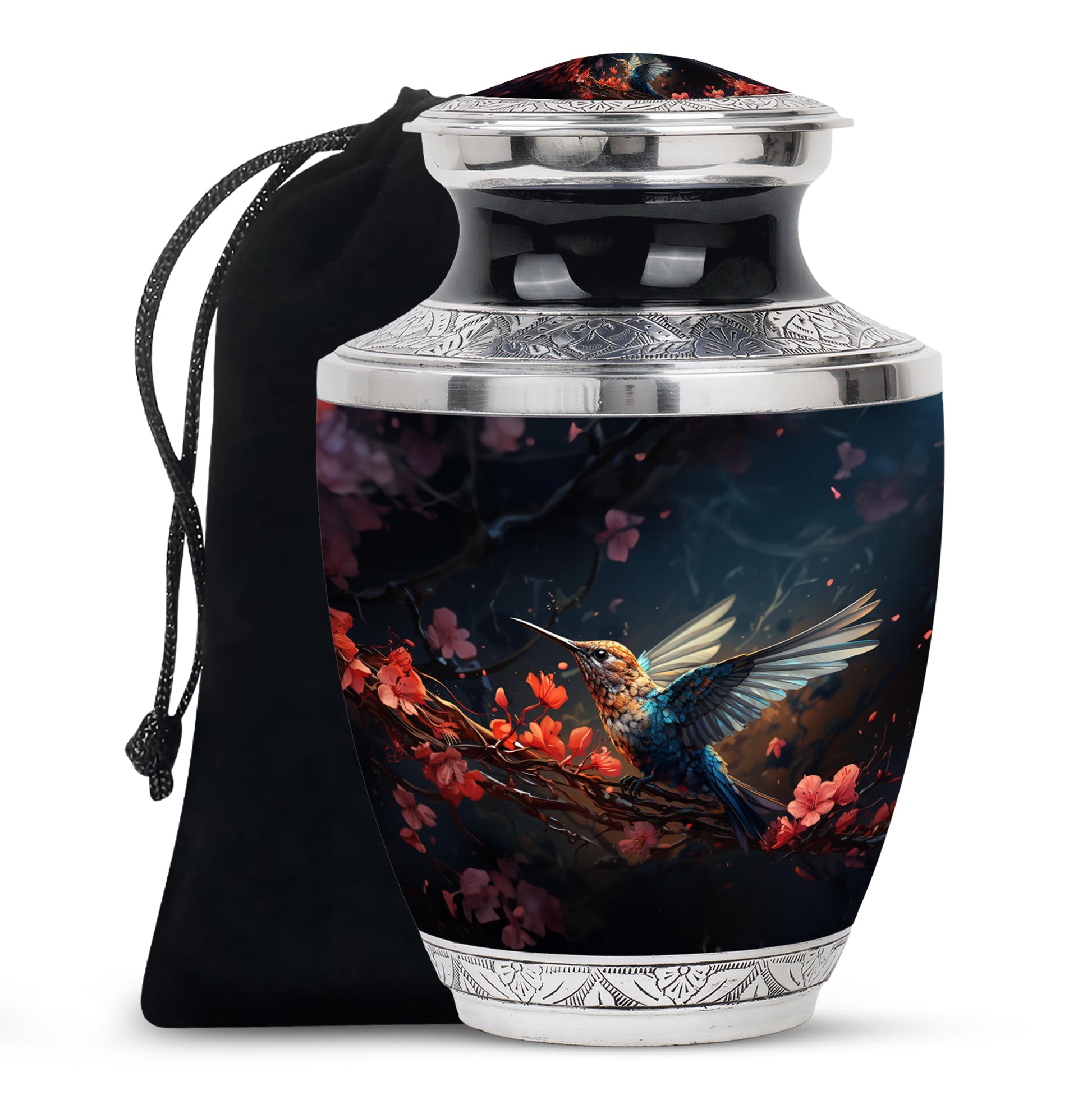 Mystic Hummingbird Cremation Urn - Scenic Ashes Urn For Human Ashes
