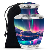 Aurora Borealis Funeral Urn - Northern Lights Memorial Urn For Human Ashes