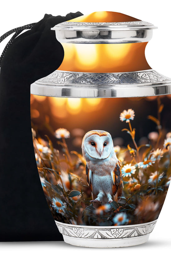 Decorative Barn Owl Urn – Peaceful Burial Urn For Men & Women