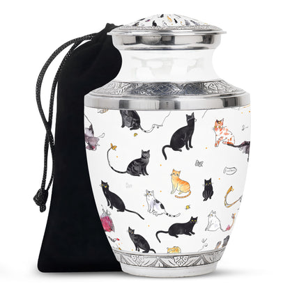 Artistic Pet Funeral Urn - Unique Pet Memorial Urn For Cat Ashes