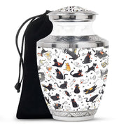 Cat Print Funeral Urn - Beautiful Pet Memorial Urn For Cat Ashes