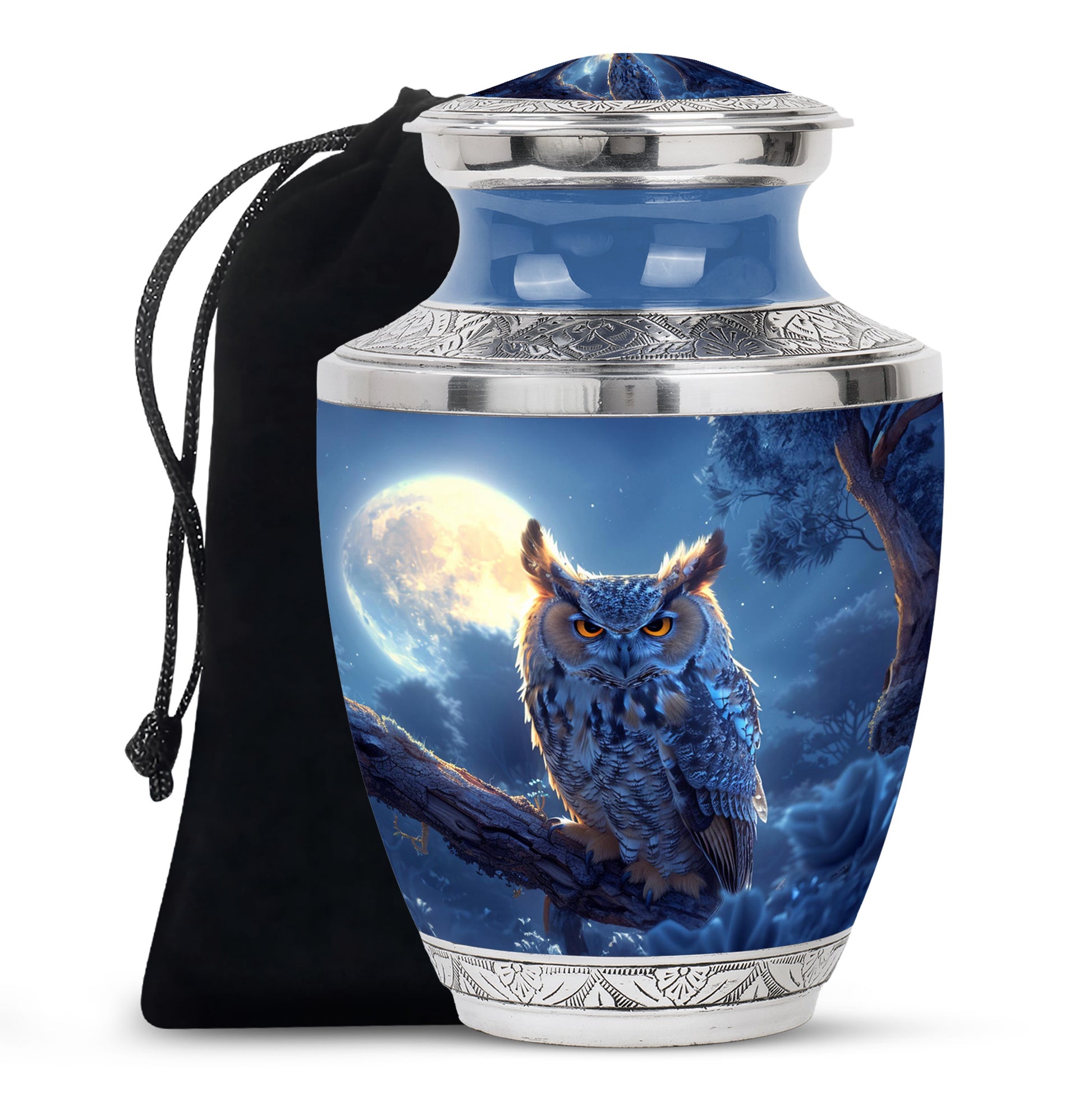 Owl Theme Cremation Urn – Luxury Memorial Urn For Burial