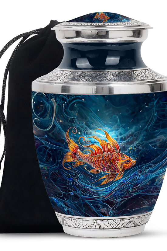 Fish Funeral Urn - Aluminum Memorial Urn For Adult Ashes