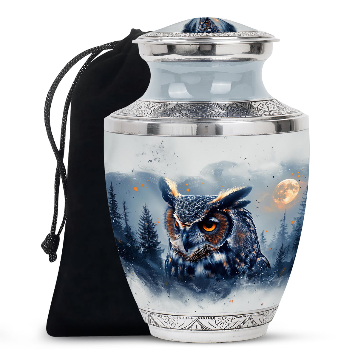 Peaceful Owl Cremation Urn - Memorial Urn For Men & Women